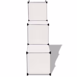 vidaXL Storage Cube Organiser with 6 Compartments White Shoe Rack Cupboard - Additional view 2