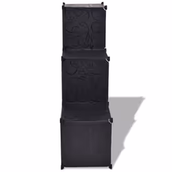 vidaXL Storage Cube Organiser with 6 Compartments Black Rack Display Unit
