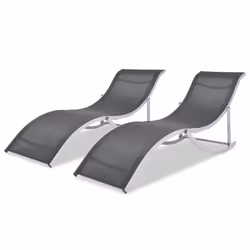 VidaXL 43654, Lounge, Polyester, Polyvinyl chloride (PVC), Black, Grey, 600 mm, 1590 mm, 620 mm