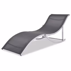 VidaXL 43654 outdoor chair Lounge Polyester, Polyvinyl chloride (PVC) Black, Grey