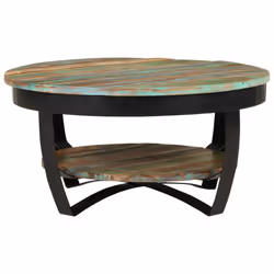 vidaXL Coffee Table Solid Reclaimed Wood Side End Stand Living Room Furniture