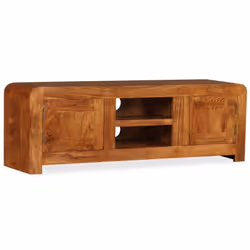 vidaXL Solid Wood TV Cabinet with Honey Finish 120x30x40 cm Wooden TV Stand