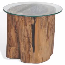 vidaXL Teak Coffee Table Glass Tabletop 50x40cm End Living Room Furniture - Additional view 4