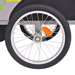 vidaXL Bike Trailer Cargo Bike Wagon Bicycle Trailer Grey and Green 30 kg
