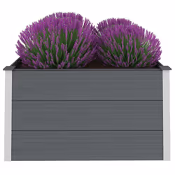 vidaXL Garden Raised Bed WPC 100x100x54cm Grey Outdoor Flower Pot Raised Bed