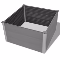 vidaXL Garden Raised Bed WPC 100x100x54cm Grey Outdoor Flower Pot Raised Bed - Additional view 4