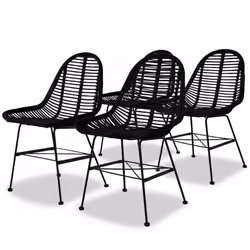 VidaXL 244572, Iron, Rattan, 490 mm, 560 mm, 840 mm, 49 cm, 42 cm
