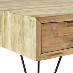 vidaXL Solid Teak Coffee Table 80x80x40cm with 2 Drawers Living Room Furniture - Additional view 7