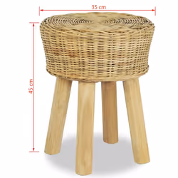 vidaXL Bar Stool 35x45cm Natural Rattan Home Kitchen Office Cafe Chair Seat