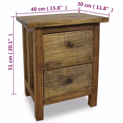 VidaXL 244487 nightstand/bedside table - Additional view 8