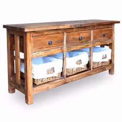 vidaXL Sideboard Storage Cupboard Side Cabinet Highboard Solid Mahogany Wood