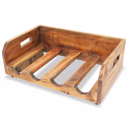 vidaXL Wine Racks 4 pcs for 16 Bottles Wine Shelf Holder Solid Mahogany Wood
