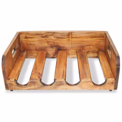 vidaXL Wine Racks 4 pcs for 16 Bottles Wine Shelf Holder Solid Mahogany Wood - Additional view 4