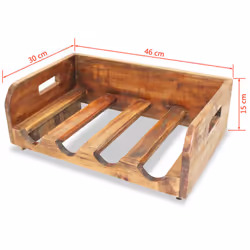 vidaXL Wine Racks 4 pcs for 16 Bottles Wine Shelf Holder Solid Mahogany Wood - Additional view 5