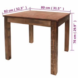 vidaXL Dining Table Kitchen Dinner Table Dining Room Table Mixed Recycled Wood - Additional view 3