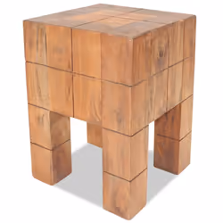 vidaXL Stool Footrest Entryway Footstool Pouffe Ottoman Solid Mahogany Wood