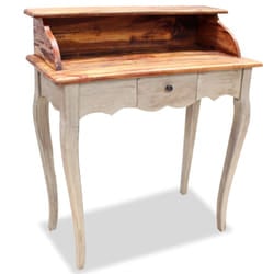 vidaXL Writing Desk Study Desk Writing Table Computer Desk Solid Mahogany Wood