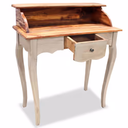 vidaXL Writing Desk Study Desk Writing Table Computer Desk Solid Mahogany Wood