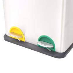 vidaXL Recycling Pedal Garbage Trash Bin Stainless Steel 36 L Waste Dustbin