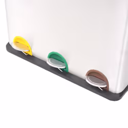 vidaXL Recycling Pedal Garbage Trash Bin Stainless Steel 54 L Waste Dustbin