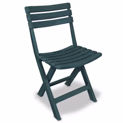 vidaXL Bistro Set Three Piece Plastic Green Outdoor Folding Table and Chairs - Additional view 2