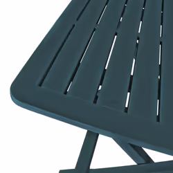 vidaXL Bistro Set Three Piece Plastic Green Outdoor Folding Table and Chairs - Additional view 4