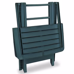 vidaXL Bistro Set Three Piece Plastic Green Outdoor Folding Table and Chairs - Additional view 6