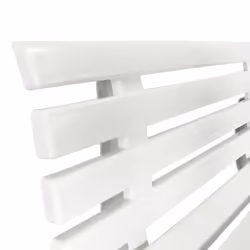 vidaXL Garden Bench 145.5x49x74 cm Plastic White Outdoor Patio Bench Seat - Additional view 4