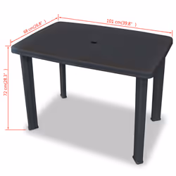 VidaXL 43594 outdoor table Anthracite - Additional view 5