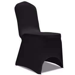 vidaXL 100x Stretch Chair Covers Black Banquet Party Seat Slipcover Protector