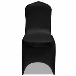 vidaXL 100x Stretch Chair Covers Black Banquet Party Seat Slipcover Protector