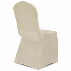vidaXL 100x Stretch Chair Covers Cream Banquet Party Seat Slipcover Protector
