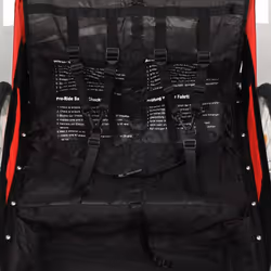 vidaXL 2-in-1 Bike Trailer and Stroller Cargo Bicycle Trailer Black and Red - Additional view 5