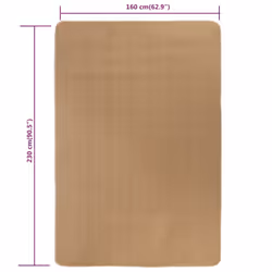 vidaXL Area Rug Jute with Latex Backing 160x230cm Natural Floor Carpet Mat
