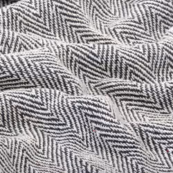 vidaXL Throw Cotton Herringbone 160x210cm Navy Blue Sofa Bed Blanket Cover