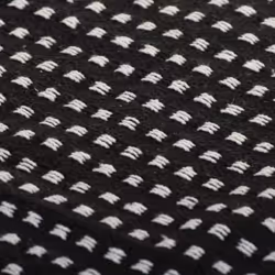 vidaXL Throw Cotton Squares 125x150cm Black Sofa Bed Blanket Cover Bedspread - Additional view 4