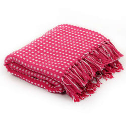 vidaXL Throw Cotton Squares Sofa Bed Blanket Cover Bedspread Bedroom Throw - 125 x 150 cm