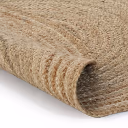 vidaXL Area Rug Braided Jute 90cm Round Home Living Room Floor Carpet Mat