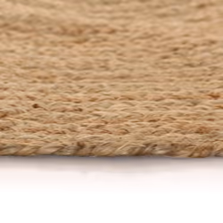 vidaXL Area Rug Braided Jute 120cm Round Home Living Room Floor Carpet Mat - Additional view 4