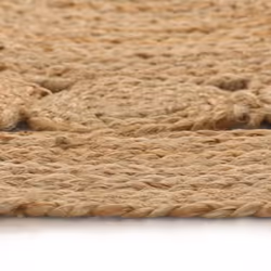 vidaXL Area Rug Braided Design Jute 90cm Round Home Living Room Floor Carpet