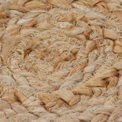 vidaXL Area Rug Braided Design Jute 120cm Round Home Living Room Floor Carpet - Additional view 4