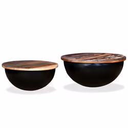 vidaXL Coffee Table Tea Side Table Decorative End Accent Telephone Sofa Table - black, 60 x 27 cm/ 2 pcs - Additional view 10