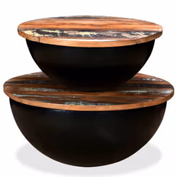 vidaXL Coffee Table Tea Side Table Decorative End Accent Telephone Sofa Table - black, 60 x 27 cm/ 2 pcs - Additional view 5