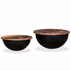 vidaXL Coffee Table Tea Side Table Decorative End Accent Telephone Sofa Table - black, 60 x 27 cm/ 2 pcs - Additional view 8