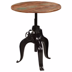 vidaXL Solid Reclaimed Wood Bar Table 75x(76-110)cm Kitchen Dining Furniture - Additional view 4