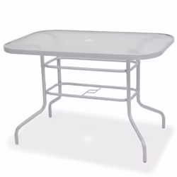 vidaXL Outdoor Dining Set 8 Piece Textilene Grey Garden Table Chairs Umbrella - Additional view 4