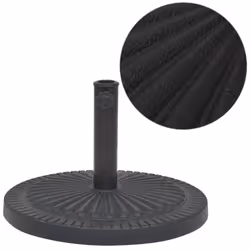 vidaXL Parasol Base Resin Round Black 14kg Outdoor Patio Umbrella Holder Stand