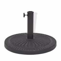 vidaXL Parasol Base Resin Round Black 14kg Outdoor Patio Umbrella Holder Stand