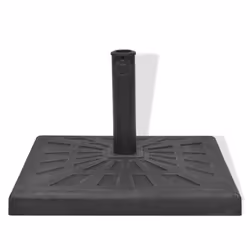 vidaXL Parasol Base Resin Square Black 19kg Outdoor Umbrella Holder Stand