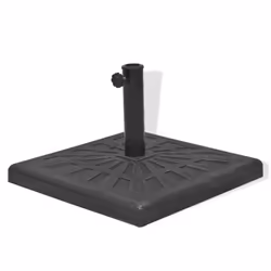 vidaXL Parasol Base Resin Square Black 19kg Outdoor Umbrella Holder Stand